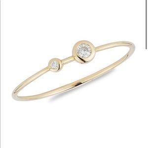Nephora rose gold and diamond bezel ring